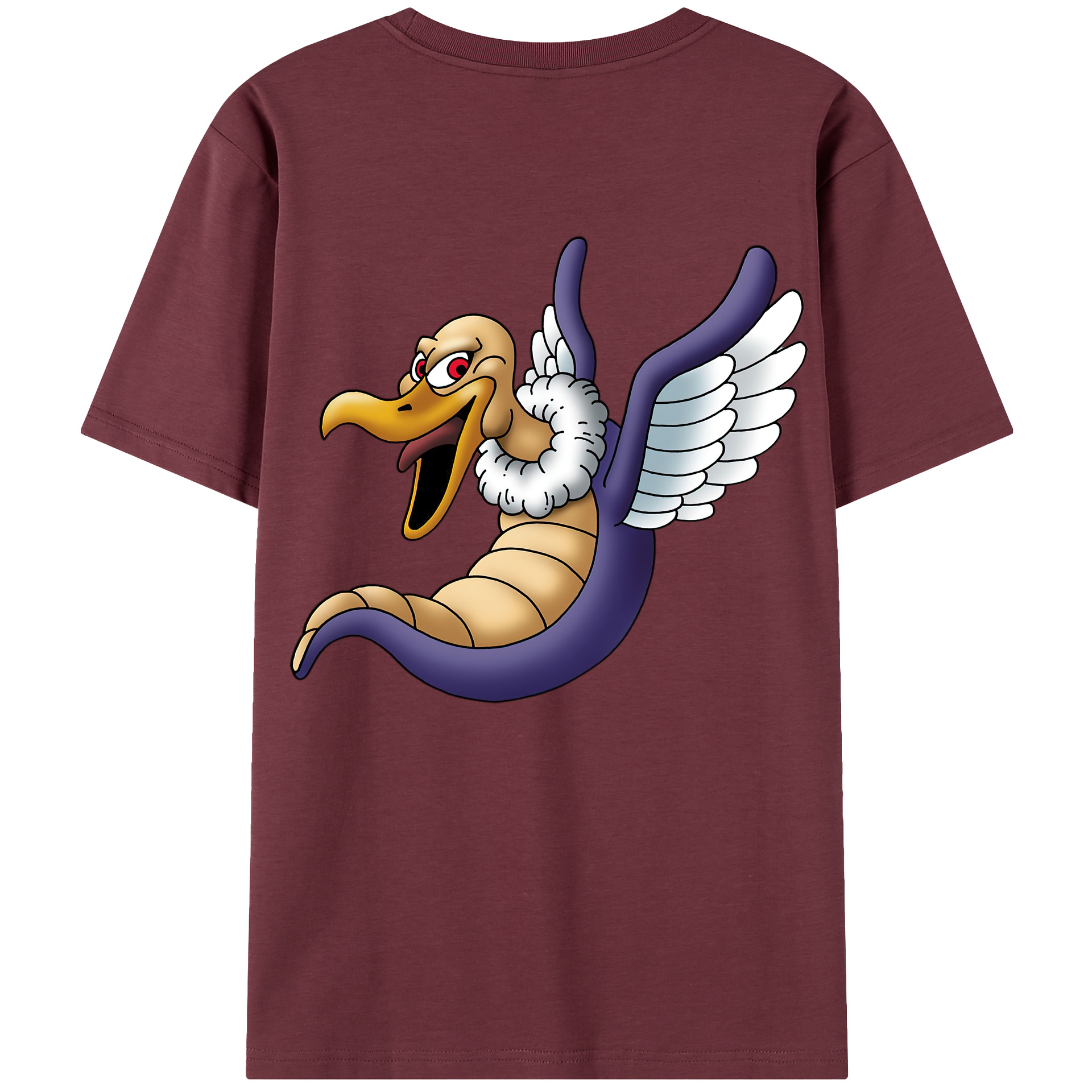 （画像用） ドラゴンクエスト Doragon Kuesuto Dragon Quest 綿100％半袖Tシャツ（背面プリント）